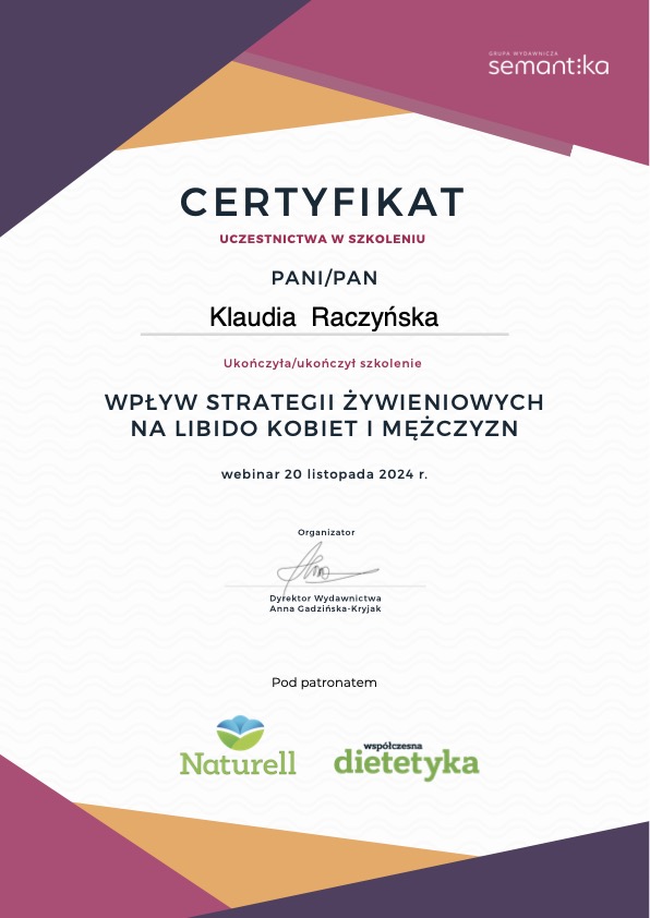 Wpływ strategii żywieniowych na libido kobiet i mężczyzn