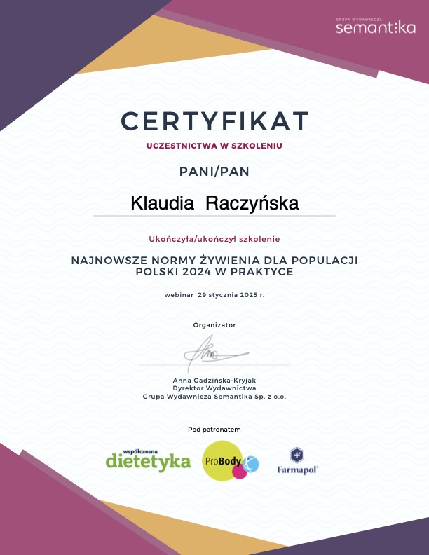 Najnowsze Normy Żywienia dla Populacji Polski 2024 w Praktyce